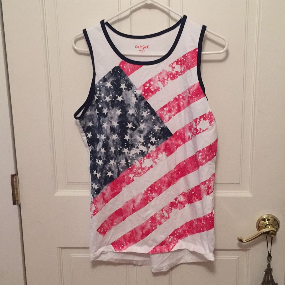 American flag tank top